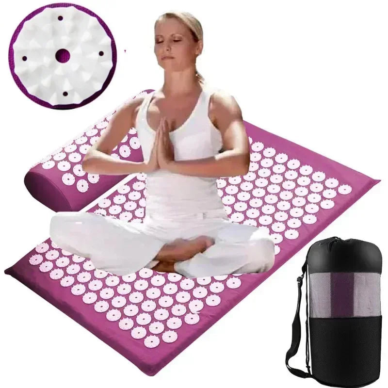 Acupressure Relief Yoga Mat & Pillow Set