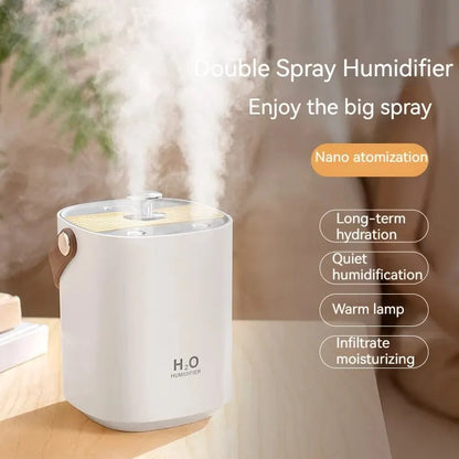 Twist & Mist Double Spray USB Humidifier with Ambient Light