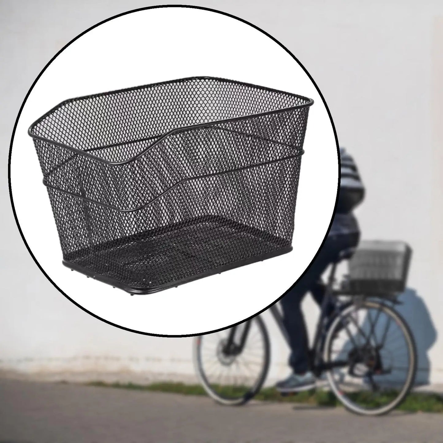 Sturdy Steel Rear Bike Basket