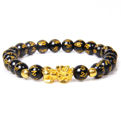 Natural Obsidian Stone Bracelet